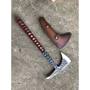 Burraq 16" Custom Handmade Stainless Steel Splitting <b>Axe</b> Tomahawk Rosewood Handle DIY Industrial Outdoor Hunting <b>Camping</b> - Product Image 3