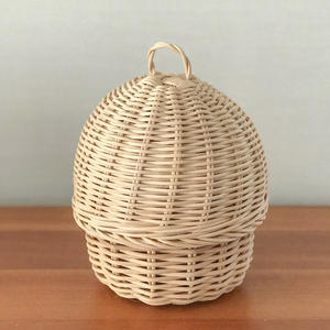 Caja decorativa de ratán, organizador premium, cestas de almacenamiento, contenedores pequeños con tapa. - Product Image 3