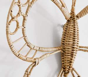 Decoración Bohemia de Ratán Natural, Juego de Mariposas para Niños, Adorno de Pared, Trenzado a Mano, Accesorios para Cuarto de Bebé, Arte y Manualidades - Product Image 3