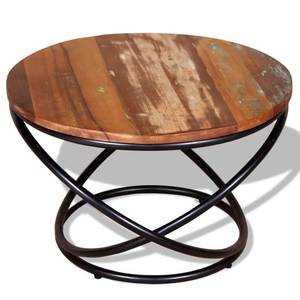Modern Industrial Wood Coffee <b>Table</b> With Black <b>Iron</b> Frame Handmade Living Room Furniture - Product Image 4