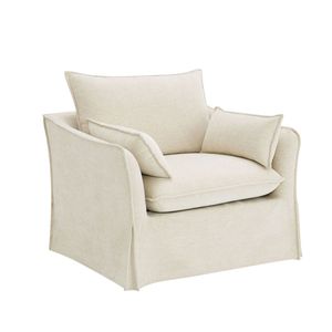 Shane Beige Set soggiorno lino 3 pz (divano divanetto sedia) - Product Image 3