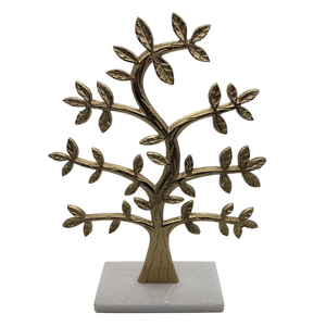 Modern Silver Polished Aluminium <b>Tree</b> of Life Sculpture with Sustainable Mango Wood Base Handmade Metal Art Figurine Best Price - Product Image 3