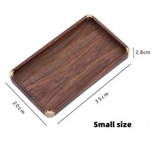 Bandeja de Servir de Madera Moderna y Lujosa Hecha a Mano, Organizador de Almacenamiento, Apta para Lavavajillas, para Cocina, Escritorio, Mesa de Comedor, Desayuno, Té - Product Image 3