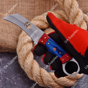 มีดทำมือจากเหล็กกล้าคาร์บอน 58 HRC คมกริบ ระดับอุตสาหกรรม OEM สำหรับมืออาชีพ รุ่น Hawk Bill สำหรับล่าสัตว์ กิจกรรมกลางแจ้ง ตั้งแคมป์ และบุชคราฟท์ - Product Image 2