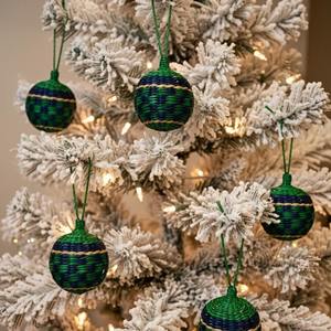 Adornos para Árbol de Navidad, Decoraciones de Bolas de Seagrass, Adornos para el Hogar, Regalo para Niños, Precio al por Mayor, Fabricante de Vietnam 2026 - Product Image 4