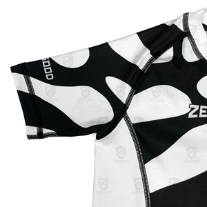 Rashguard à manches courtes imprimé sur mesure pour enfants et adultes, vente en gros, vêtements de sport BJJ MMA, technique d'impression par sublimation numérique - Product Image 4
