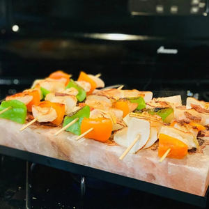 แผ่น/อิฐ/แผ่นรองเกลือหิมาลัยสีชมพูธรรมชาติ  เป็นมิตรกับสิ่งแวดล้อม ทำด้วยมือ ขนาดสั่งทำได้ งานฝีมือ ถาดเหล็กสำหรับบาร์บีคิว ให้สัมผัสที่แท้จริง - Product Image 4