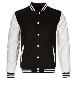 Chaqueta Acolchada Varsity para Equipo Escolar de Béisbol Americano 2026, Negra, 100% Algodón, Resistente al Agua y Transpirable - Product Image 3