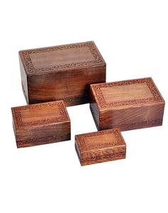 Urnas para mascotas de madera Extra Pequeñas para cenizas de mascotas Urnas de cremación de cubo modernas Memorial de madera maciza para seres queridos - Product Image 3