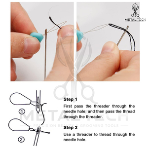 10 Piece Professional Stainless Steel Hair Extension Weaving Needles Set Curved Straight Bent Weft <b>Sewing</b> Needles Tool <b>Kit</b> - Product Image 6