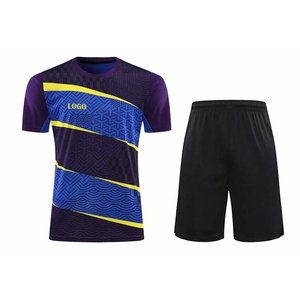 Conjunto de Uniforme de Tenis Corto Transpirable de Alta Calidad para Hombre, Logotipo Delantero y Trasero, 100% Poliéster, Secado Rápido, Anti-UV, Color Personalizado - Product Image 1