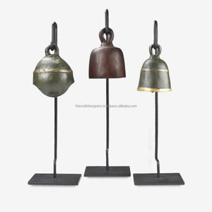 Campanas rústicas Navidad vacaciones artesanías decorativas Decoración de mesa campana antigua con soporte Juego de 3 campanas de granja juegos de regalos - Product Image 5