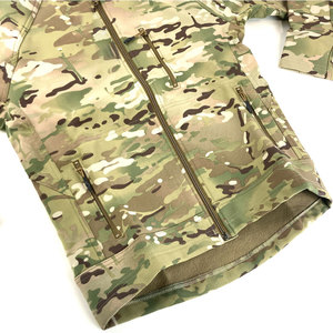Chaqueta de Camuflaje para Hombre, Cuello Alto, Cierre de Cremallera, Transpirable, Informal, para Otoño, Corte Regular, Material de Poliéster - Product Image 4