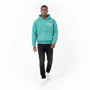 Sudadera con capucha y cremallera para hombre, diseño único, talla personalizada, de invierno, color liso, transpirable, resistente a la decoloración solar, de alta calidad, estilo urbano, la más vendida - Product Image 3