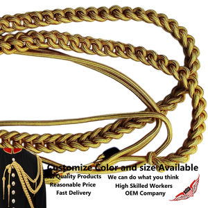 Cordón de Aiguillette Dorado con Etiquetas Doradas, Aiguillette Dorado Marino - Product Image 3