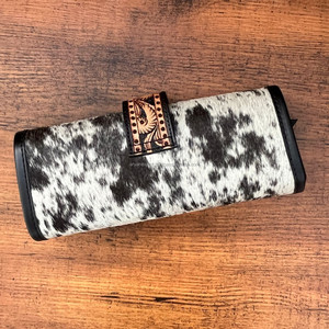 ม้วนเครื่องประดับหนังวัวแท้สั่งทำใหม่สไตล์ตะวันตกอุปกรณ์จัดระเบียบเครื่องมือสำหรับสร้อยคอต่างหูแหวน - Product Image 3