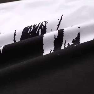 Camiseta de Jersey para Hombre con Estampado Degradado Sólido, Diseño Abstracto en Blanco y Negro, Manga Corta, Transpirable, de Algodón, con Logotipo Personalizado, Informal - Product Image 2