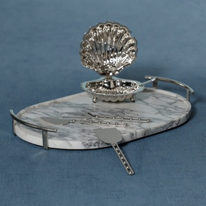 <b>Black</b> marble tray gold handle serving tray decorative organizer <b>vanity</b> tray coffee <b>table</b> tray bathroom tray jewelry tray luxury - Product Image 6