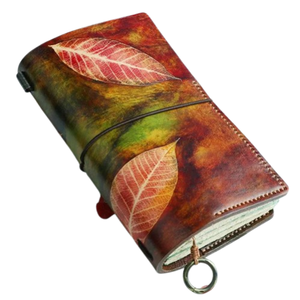 Cuaderno de Viaje de Cuero Genuino, Hecho a Mano, Doble Capa, Cuero Vacuno, Estilo Vintage, Portátil, Regalo para Parejas, Al-amir Hecho a Mano, 8x6 - Product Image 1