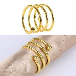 Anillo de Servilleta Metálico Moderno Diseñado para Decoración del Hogar Contemporánea que Mejora la Presentación del Lino y la Estética de la Cena - Product Image 1