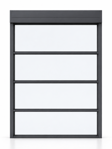 Fenêtre coulissante verticale en aluminium noir, isolation thermique, design moderne, cadre pour maison ou devanture de magasin - Product Image 1