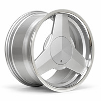 Jantes forgées 3 branches en V, finition argent brossé, concaves, 18-22 pouces, 5x108 5x112 5x120, en alliage 6061-T6 pour BMW Audi Mercedes-Benz