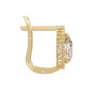 Pendientes Halo Huggie Personalizados con Diamante Cultivado en Laboratorio, Certificado IGI, Oro Sólido de 14k, Pendientes de Boda, Joyería Fina de Alta Calidad - Product Image 3