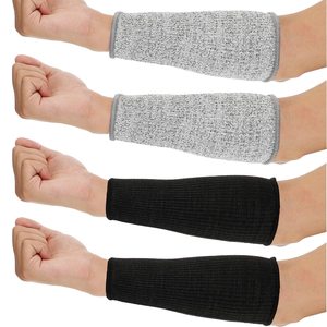 Manguito Protector de Brazo Resistente a Cortes, Nivel 5 de Protección, Negro, Unisex, para Trabajo de Seguridad, Tejido Duradero para Deportes y Uso Diario - Product Image 1