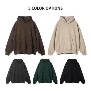 Sweat-shirt oversize tendance en tissu polaire 550 g/m² 100 % coton, couleur unie, impression numérique et broderie - Product Image 3