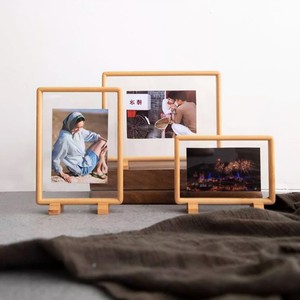 Wholesale Minimalist Wooden Photo <b>Frame</b> Rectangular Tabletop Vertical Natural Wood Durable - Product Image 4