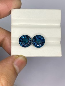Par de Topacios Azules de Londres Naturales, Corte Marquesa, Piedras Preciosas Sueltas, Facetadas, Alta Claridad, Grado Exclusivo, para Anillo o Colgante - Product Image 3