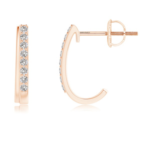 ต่างหูเพชรเลี้ยงในห้องปฏิบัติการ ดีไซน์แบบห่วงเล็กน่ารัก ทอง 10K/14K/18K และเงิน 925/935 ชุบทอง ของขวัญน่ารัก เครื่องประดับคุณภาพ - Product Image 2