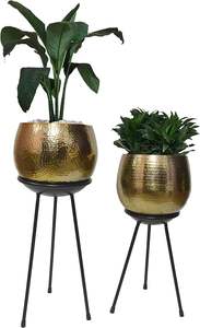 Hot Selling Home Garden Decorative Planters Metal Flower <b>Pots</b> Set Of 2 Home Decor Planters <b>Herbs</b> Container In Cheapest Prices - Product Image 3