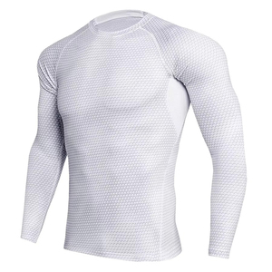 Custom Logo Sublimation Printed Breathable Quick Dry Spandex/Polyester Rash Guard <b>Suit</b> for Unisex Gym Surfing Diving MMA BJJ - Product Image 1