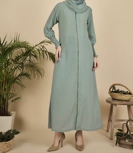 Nueva y Hermosa Abaya de Dubái para Mujer, Kaftán Hecho a Mano, Ropa Islámica Tradicional, Accesorio de Moda, Nuevo Diseño, Abierto por Delante, Poliéster - Product Image 3