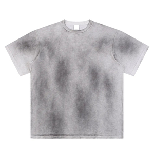 T-shirt Homme Personnalisé 100% Coton Effet Vieilli Délavé par Pulvérisation Manches Courtes Style Vintage Technique de Lavage à l'Acide Numérique Coupe Oversize - Product Image 6