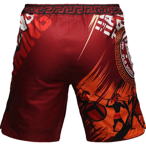 Shorts Deportivos Rojos para Hombre, Diseño Personalizado al por Mayor, para MMA, Ecológicos, Transpirables, de Secado Rápido, con Cintura Elástica - Product Image 4