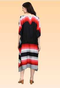 Robe kaftan élégante pour femme – Kaftan de plage imprimé coupe ample pour la collection d'été. - Product Image 4