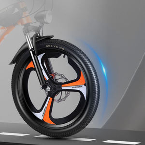Vélo de montagne pour enfants Orange 26 pouces, cadre en acier, fourche en alliage d'aluminium, suspension avant, frein à disque, 6 vitesses, pour les 12 ans et plus - Product Image 2