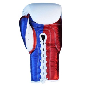Gants d'entraînement de kickboxing en cuir de vachette respirant et durable, anti-humidité, antidérapants, avec logo personnalisé, lacets or et blanc pour la boxe - Product Image 6