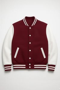 Chaqueta Varsity de Lana de Alta Calidad para Hombre, Estilo Universitario, con Botones Cubiertos, Cuello Alto Personalizado, Prenda Casual de Invierno de Algodón - Product Image 3