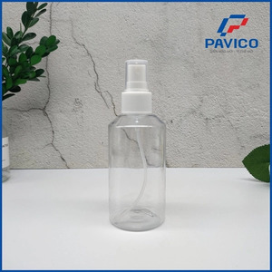 Bouteilles en plastique PET de 150 ml, cylindriques, ambrées, personnalisées, avec pompe à lotion, impression par transfert thermique, cosmétiques, Vietnam Pavico - Product Image 6