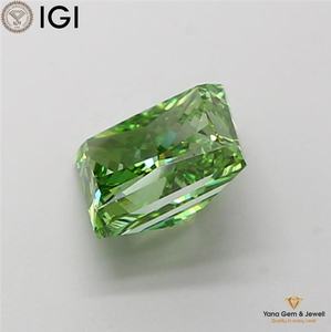 Diamante Cultivado en Laboratorio CVD de 2.00 Quilates, Corte Princesa, Color Verde Intenso, Claridad VS1, con Certificado IGI, Perfecto para Colgante Personalizado - Product Image 6