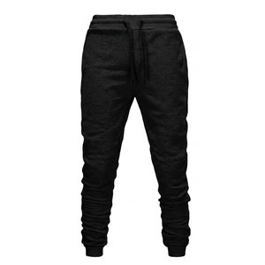 Men's Gray Elastic Waist Drawstring <b>Slim</b> Fit Sweatpants Casual <b>Joggers</b> Midweight Cotton Knitted - Product Image 5