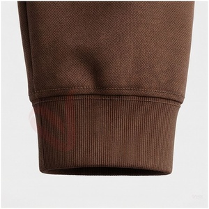 Ensemble de survêtement marron pour homme, manches longues, col montant, fermeture éclair sur le devant, couleur unie, coupe décontractée, vêtements d'automne - Product Image 6