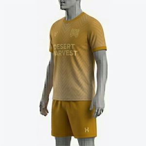 Conjunto de Camiseta de Fútbol para Hombre Desert Harvest, Estampado Geométrico Sublimado, Cuello Redondo, Manga Corta, Poliéster Transpirable, Uniforme para Todas las Temporadas - Product Image 3