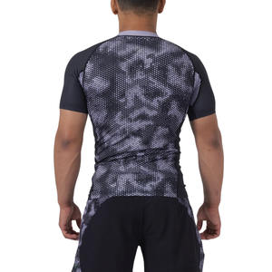 Camiseta de Compresión Personalizada Unisex para MMA y BJJ, Manga Corta, UPF50, Transpirable, 100% Poliéster, Totalmente Sublimada, Fabricante OEM 2026 - Product Image 2