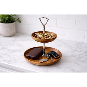 Support à gâteau en bois le plus vendu, attrayant, pour fruits, desserts, présentation et décoration de fête - Product Image 1