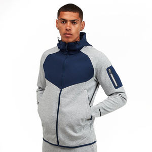 Vêtements de sport SPORTEX pour hommes, manteau à capuche en coton respirant à séchage rapide, doublure en polaire écologique, couche d'air sportive, taille élastique - Product Image 5