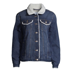 Veste en jean polaire vintage pour homme, délavée foncée, épaisse, thermique, col rabattable, respirante, coupe-vent, avec fermeture frontale - Product Image 4